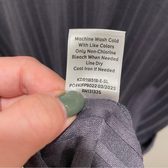 NWT Evereve Women's Teagan Knotted Dress Oxide Ribbed Wrap Dress - size M - Picture 7 of 7